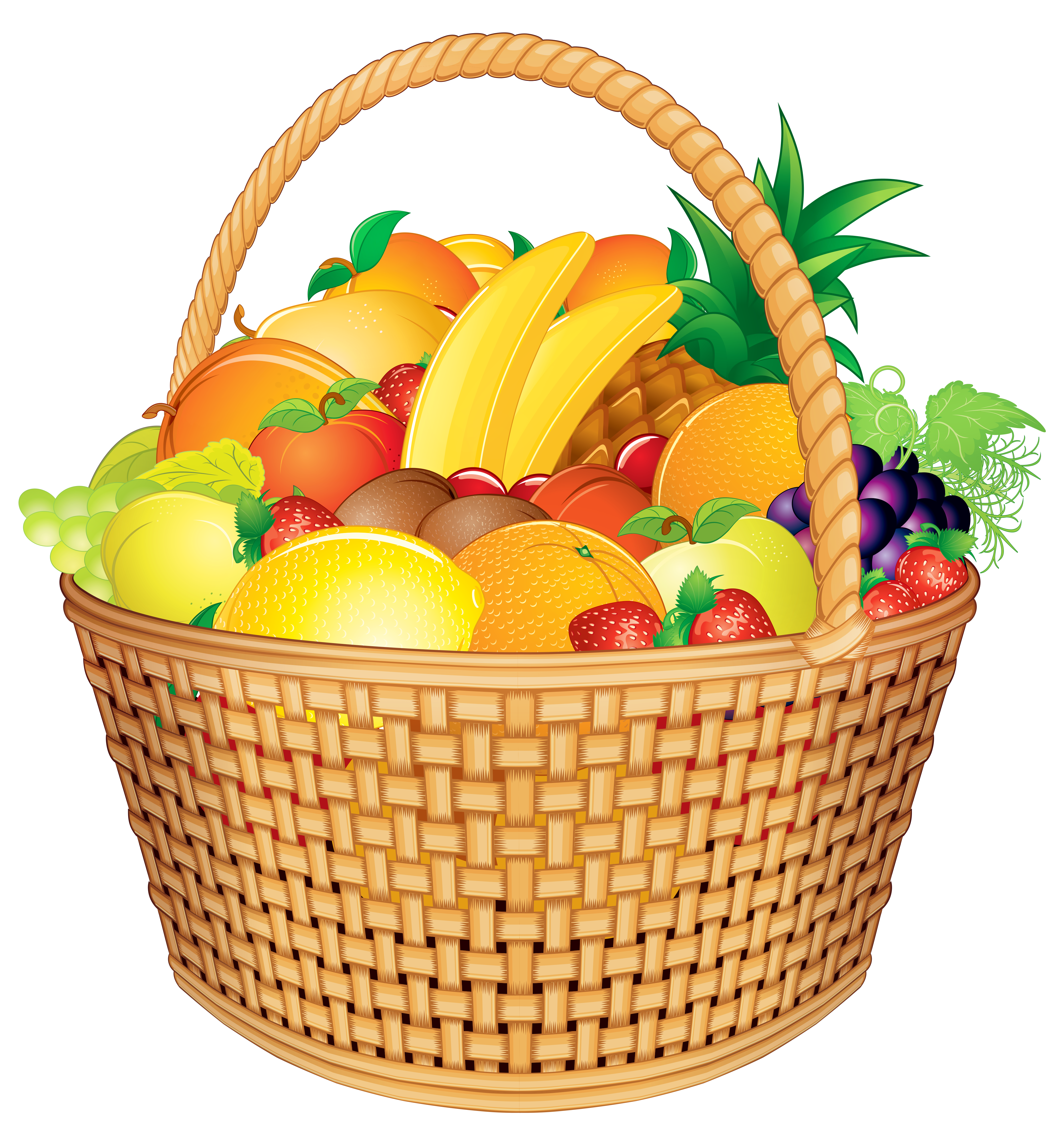 Basket of Oranges Clip Art